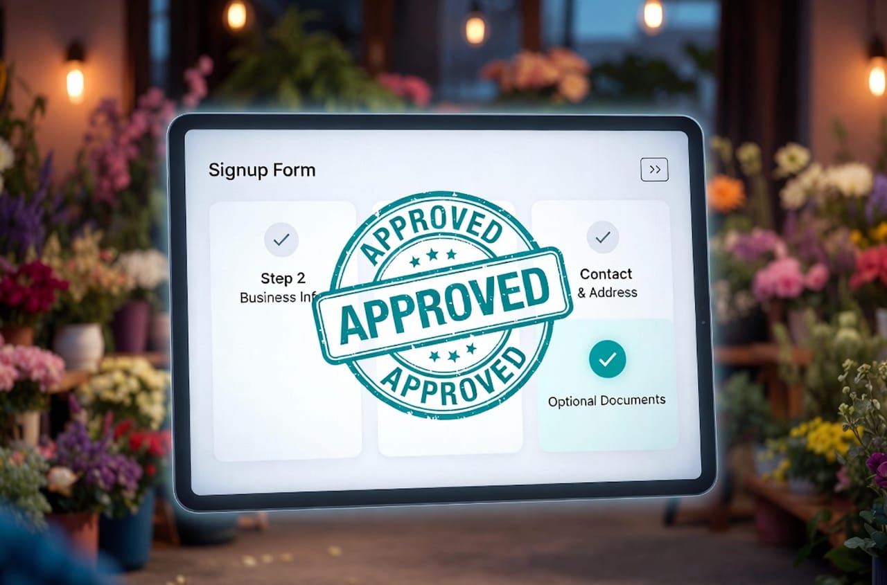 Approved florist ordering premium wholesale flowers direct from Magnaflor
